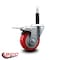 Service Caster 3.5'' Red Poly Swivel 3/4'' Expanding Stem Caster Total Lock Brake SCC-EXTTL20S3514-PPUB-RED-34 - alternate 4